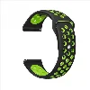 Huawei Watch GT 3 46mm Kordon Spor Silikon Delikli KRD-02 - Siyah Yeşil