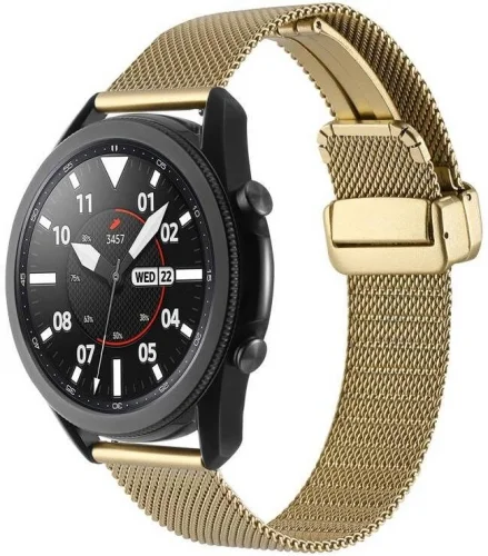 Huawei Watch GT 3 46mm Kordon Zore KRD-85 22mm Metal Kordon - Gold