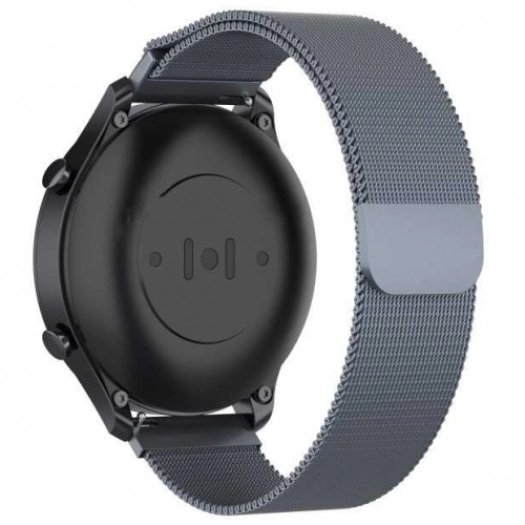 Huawei Watch GT 3 46mm Metal Kordon Tel Örgü İşlemeli KRD-12 - Gri