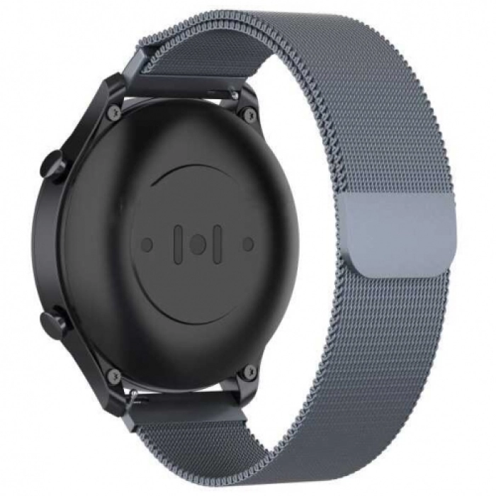 Huawei Watch GT 3 46mm Metal Kordon Tel Örgü İşlemeli KRD-12 - Gri