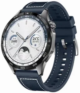Huawei Watch GT 3 46mm Silikon Kordon Spor Örgü Desen Dikişli KRD-102  - Mavi