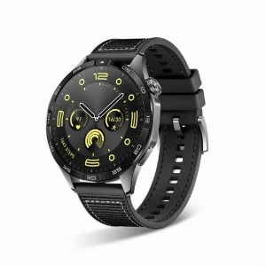 Huawei Watch GT 3 46mm Silikon Kordon Spor Örgü Desen Dikişli KRD-102  - Siyah