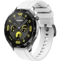 Huawei Watch GT 4 (46MM) Silikon Kordon Metal Tokalı KRD-95  - Beyaz