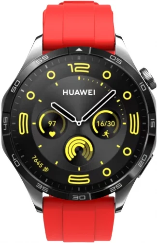 Huawei Watch GT 4 (46MM) Silikon Kordon Metal Tokalı KRD-95  - Gri