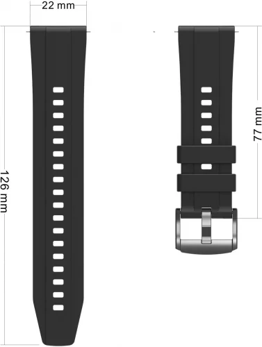 Huawei Watch GT 4 (46MM) Silikon Kordon Metal Tokalı KRD-95  - Kırmızı
