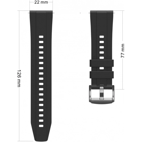 Huawei Watch GT 4 (46MM) Silikon Kordon Metal Tokalı KRD-95 - Lacivert