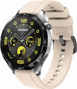 Huawei Watch GT 4 (46MM) Silikon Kordon Metal Tokalı KRD-95  - Starlight