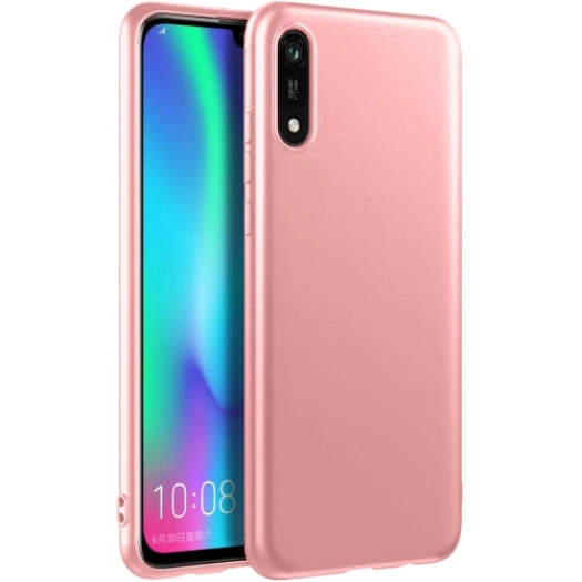 Huawei Y5 2019 Kılıf İnce Soft Mat Renkli Esnek Silikon Kapak - Rose Gold