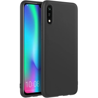 Huawei Y5 2019 Kılıf İnce Soft Mat Renkli Esnek Silikon Kapak - Siyah