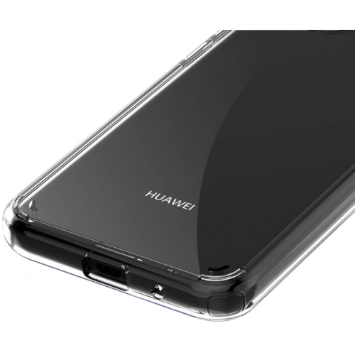 Huawei Y5p Kılıf Korumalı Kenarları Silikon Arkası Sert Coss Kapak - Şeffaf