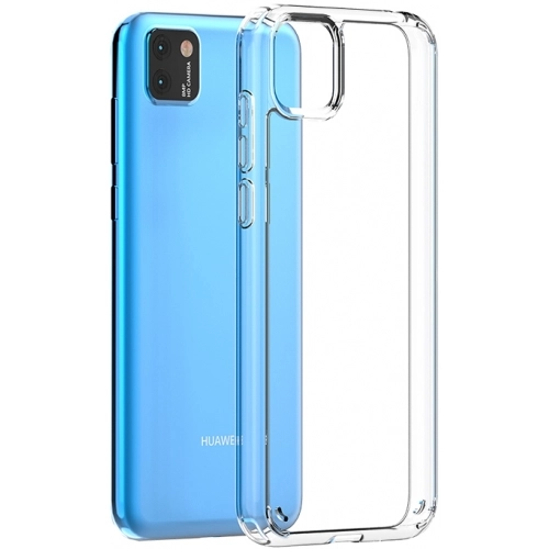 Huawei Y5p Kılıf Korumalı Kenarları Silikon Arkası Sert Coss Kapak  - Şeffaf