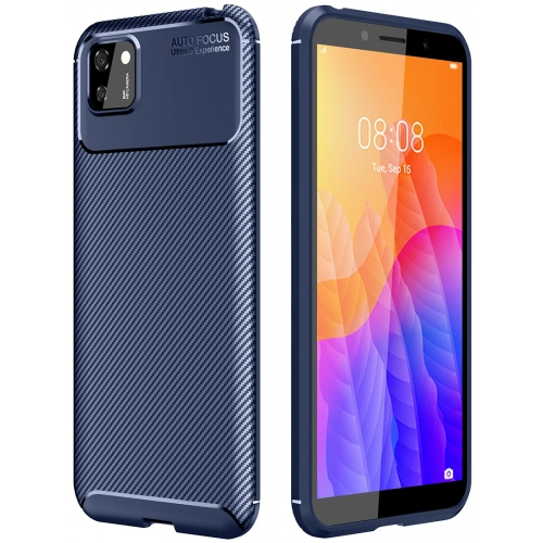 Huawei Y5p Kılıf Silikon Parmak İzi Bırakmayan Karbon Soft Negro Kapak - Lacivert