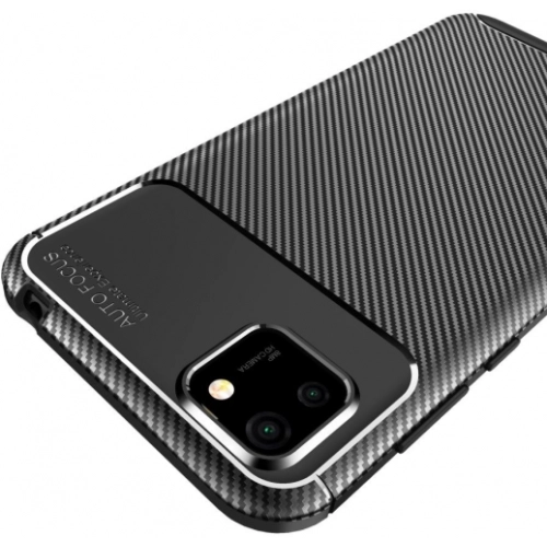 Huawei Y5p Kılıf Silikon Parmak İzi Bırakmayan Karbon Soft Negro Kapak - Siyah