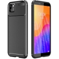 Huawei Y5p Kılıf Silikon Parmak İzi Bırakmayan Karbon Soft Negro Kapak - Siyah
