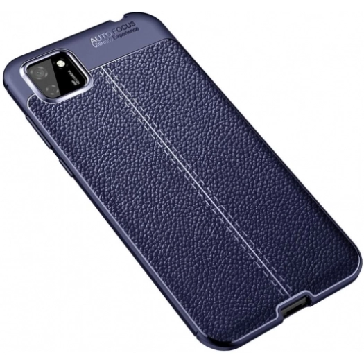 Huawei Y5p Kılıf Deri Görünümlü Lüks Parmak İzi Bırakmaz Niss Silikon Kapak - Lacivert