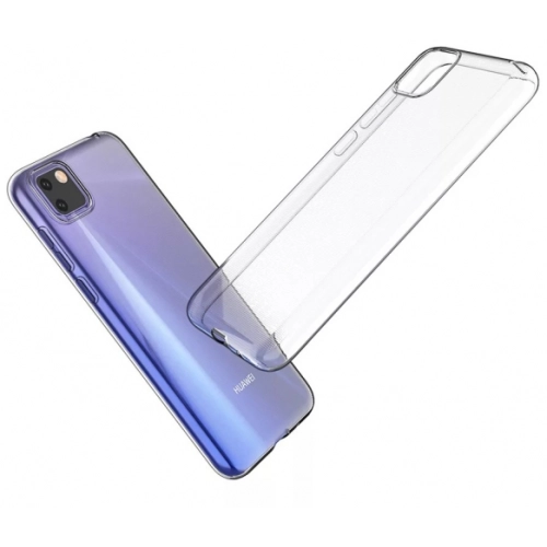 Huawei Y5p Kılıf Kamera Korumalı Esnek Silikon Kapak - Şeffaf