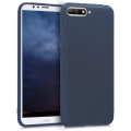 Huawei Y6 2018 Kılıf İnce Soft Mat Renkli Esnek Silikon Kapak - Lacivert