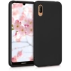 Huawei Y6 2019 Kılıf İnce Soft Mat Renkli Esnek Silikon Kapak - Siyah