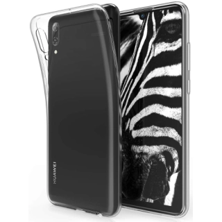 Huawei Y6 2019 Kılıf Kamera Korumalı Esnek Silikon Kapak - Şeffaf