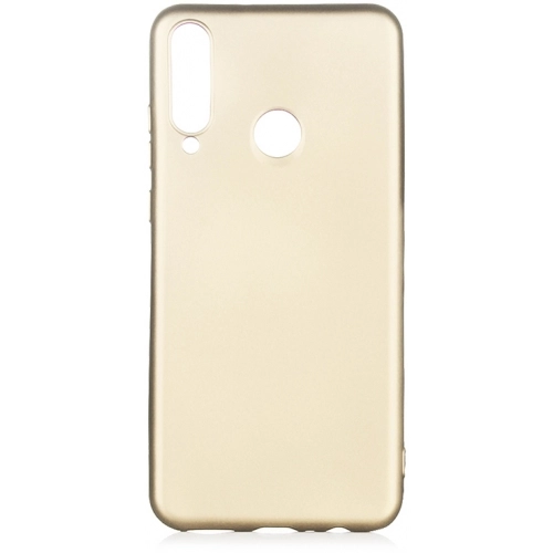 Huawei Y6p Kılıf İnce Soft Mat Renkli Esnek Silikon Kapak - Gold