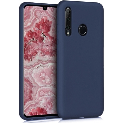 Huawei Y6p Kılıf İnce Soft Mat Renkli Esnek Silikon Kapak - Lacivert