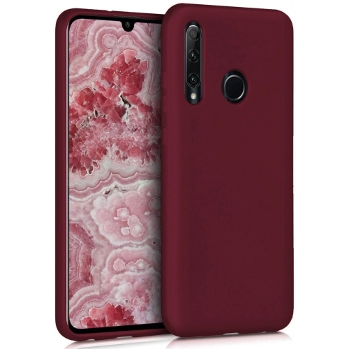 Huawei Y6p Kılıf İnce Soft Mat Renkli Esnek Silikon Kapak - Mürdüm