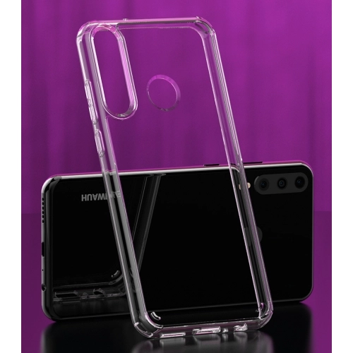 Huawei Y6p Kılıf Korumalı Kenarları Silikon Arkası Sert Coss Kapak - Şeffaf