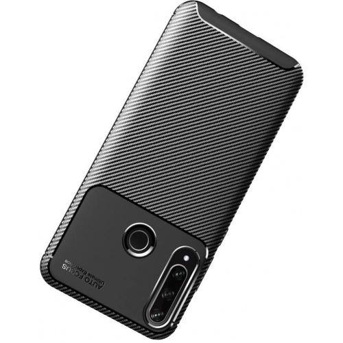 Huawei Y6p Kılıf Silikon Parmak İzi Bırakmayan Karbon Soft Negro Kapak - Siyah