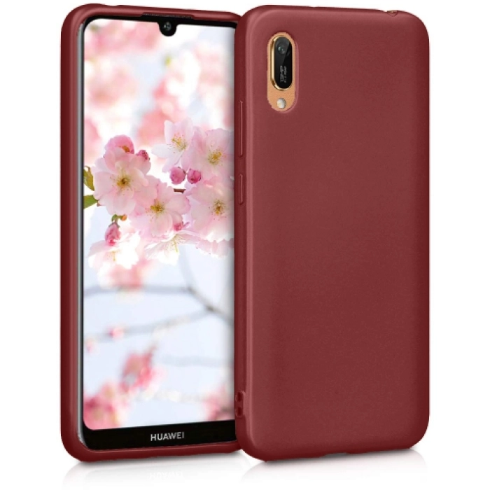 Huawei Y6s Kılıf İnce Soft Mat Renkli Esnek Silikon Kapak - Mürdüm