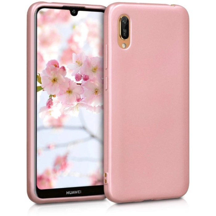 Huawei Y6s Kılıf İnce Soft Mat Renkli Esnek Silikon Kapak - Rose Gold