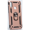 Huawei Y6s Kılıf Silikon Zırhlı Standlı Yüzüklü Mıknatıslı Tank Kapak - Rose Gold