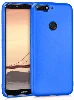 Huawei Y7 2018 Kılıf İnce Mat Esnek Silikon - Mavi