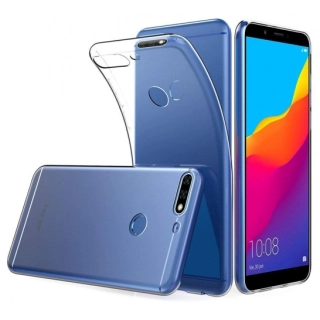 Huawei Y7 2018 Kılıf Ultra İnce Kaliteli Esnek Silikon 0.2mm - Şeffaf
