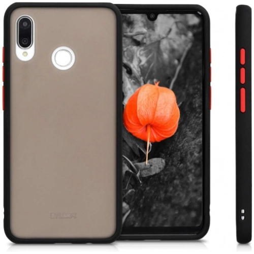 Huawei Y7 2019 Kılıf Exlusive Arkası Mat Tam Koruma Darbe Emici - Beyaz