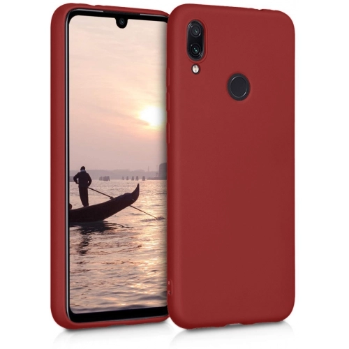 Huawei Y7 2019 Kılıf İnce Soft Mat Renkli Esnek Silikon Kapak - Mürdüm