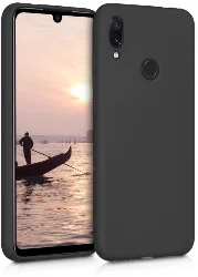 Huawei Y7 2019 Kılıf İnce Mat Esnek Silikon - Siyah