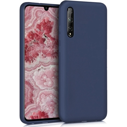 Huawei Y8p Kılıf İnce Soft Mat Renkli Esnek Silikon Kapak - Lacivert