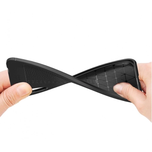 Huawei Y8p Kılıf Deri Görünümlü Lüks Parmak İzi Bırakmaz Niss Silikon Kapak - Siyah