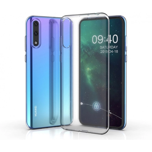 Huawei Y8p Kılıf Kamera Korumalı Esnek Silikon Kapak - Şeffaf