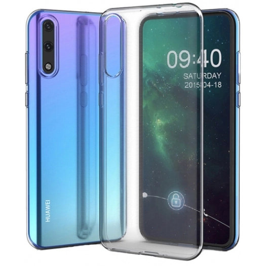 Huawei Y8p Kılıf Kamera Korumalı Esnek Silikon Kapak - Şeffaf