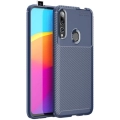 Huawei Y9 Prime 2019 Kılıf Silikon Parmak İzi Bırakmayan Karbon Soft Negro Kapak - Lacivert