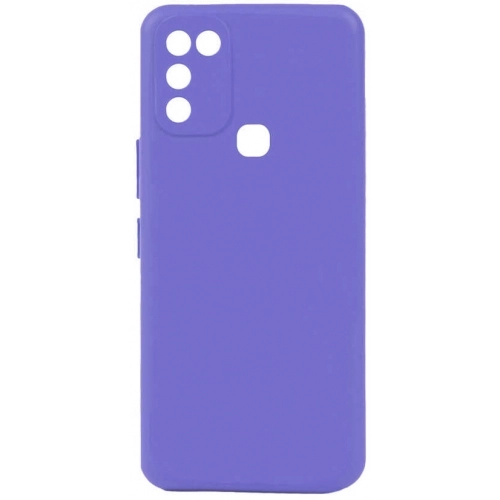 İnfinix Hot 11 Play Kılıf Silikon Mat Esnek Kamera Korumalı Biye Kapak - Lila