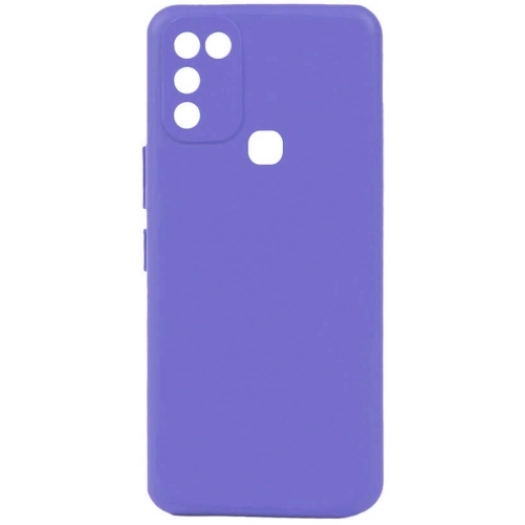 İnfinix Hot 11 Play Kılıf Silikon Mat Esnek Kamera Korumalı Biye Kapak - Lila