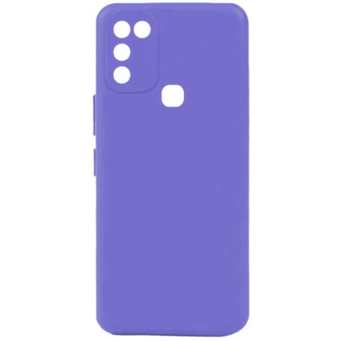 İnfinix Hot 11 Play Kılıf Silikon Mat Esnek Kamera Korumalı Biye Kapak - Lila