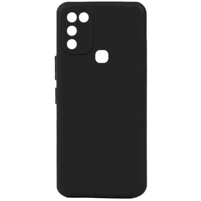 İnfinix Hot 11 Play Kılıf Silikon Mat Esnek Kamera Korumalı Biye Kapak - Siyah