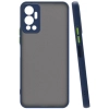 Infinix Hot 12 Kılıf Kamera Korumalı Arkası Şeffaf Mat Silikon Kapak - Lacivert