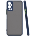 Infinix Hot 12 Kılıf Kamera Korumalı Arkası Şeffaf Mat Silikon Kapak - Lacivert