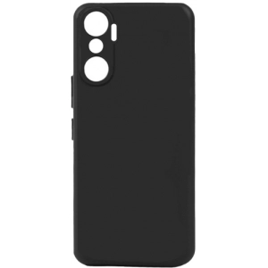 Infinix Hot 20 Kılıf Silikon Mat Esnek Kamera Korumalı Biye Kapak - Siyah