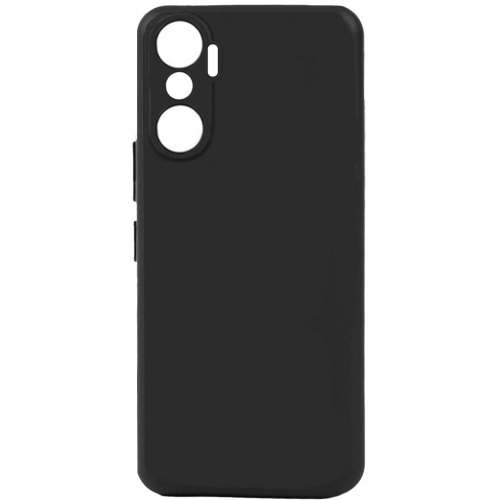 Infinix Hot 20 Kılıf Silikon Mat Esnek Kamera Korumalı Biye Kapak - Siyah