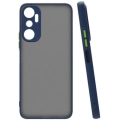 İnfinix Hot 20i Kılıf Kamera Korumalı Arkası Şeffaf Mat Silikon Kapak - Lacivert